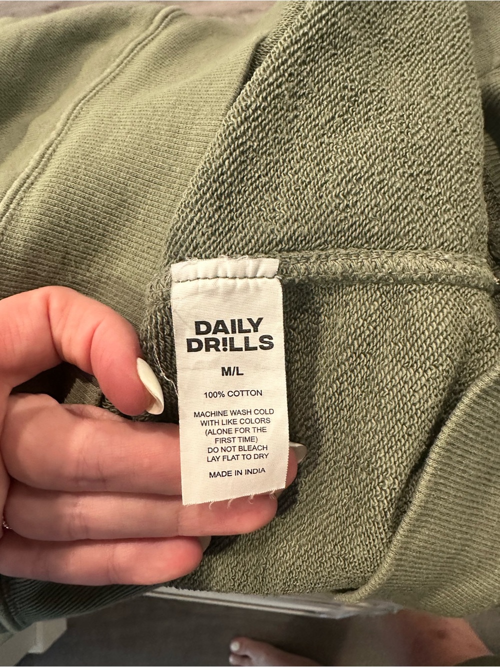 Daily Drills Set! Oversized Crew & Super Shorts in DD Green M/L. EUC - Picture 10 of 10